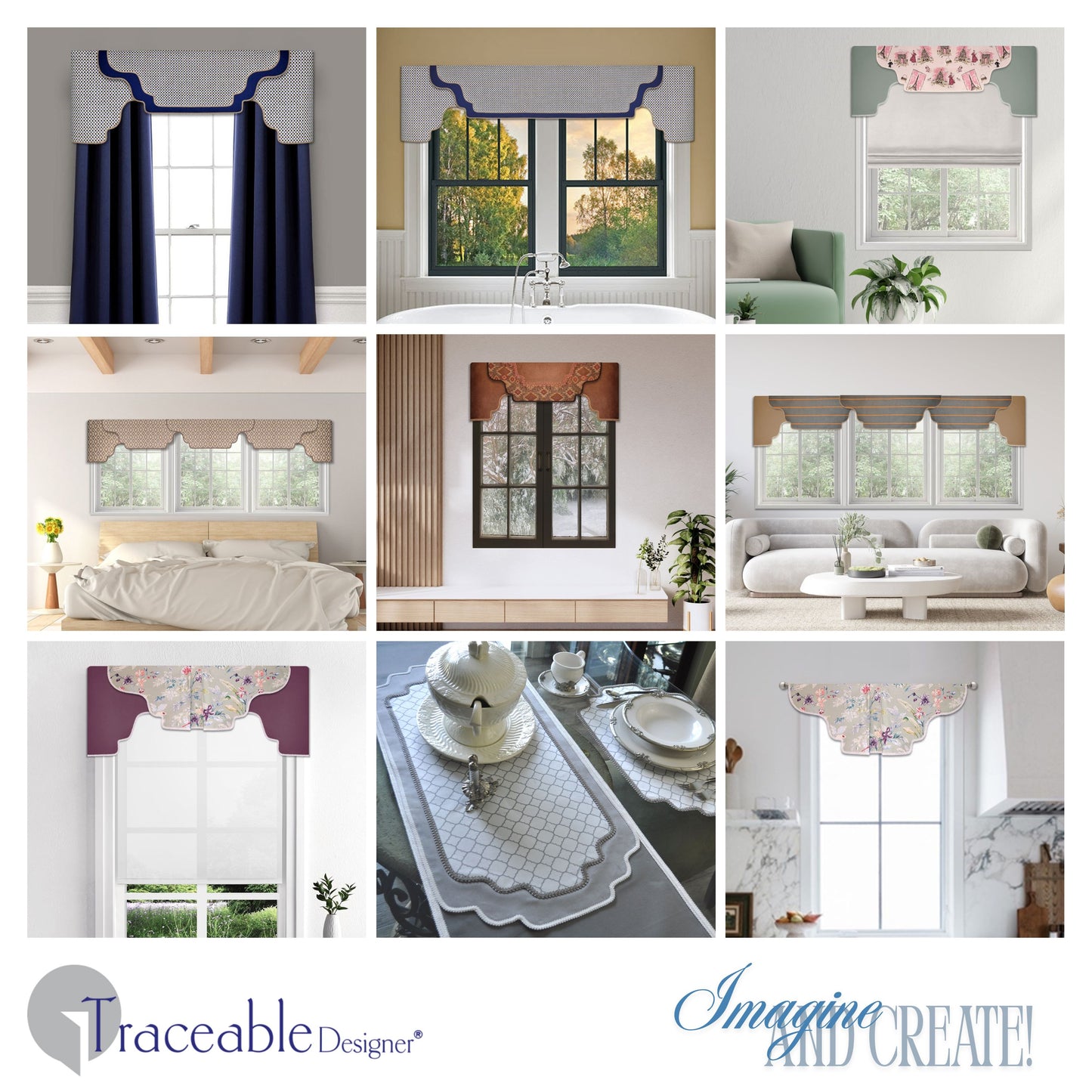 Arched Style Valance Design Form, Make Professional Valances Without a Sewing Machine