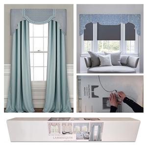 Arched Lambrequin Valance Kit for Bedroom, Living Room, Kitchen, DIY No Sewing