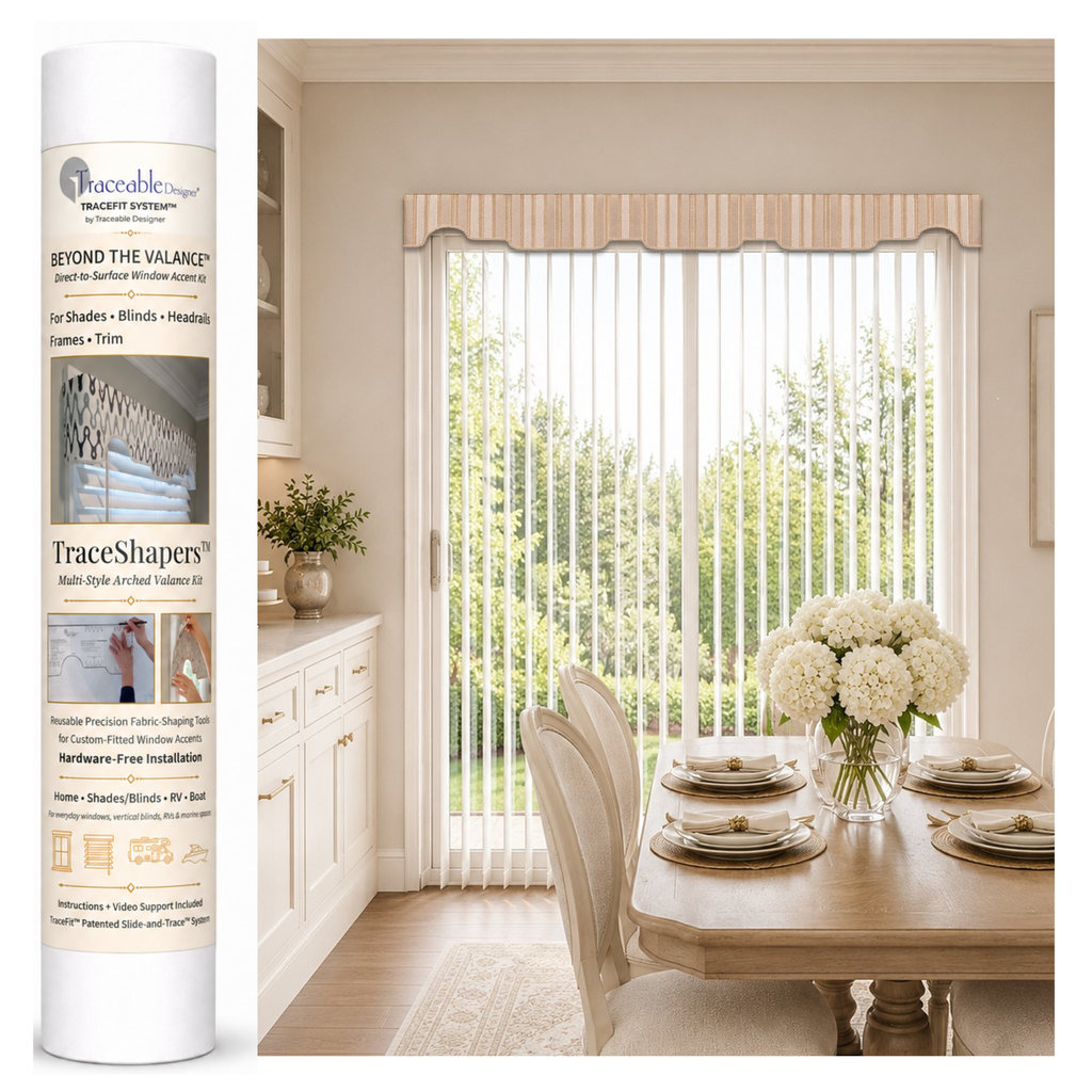 Beyond the Valance™ Arched Direct-to-Surface No-Sew Window Overlay Kit
