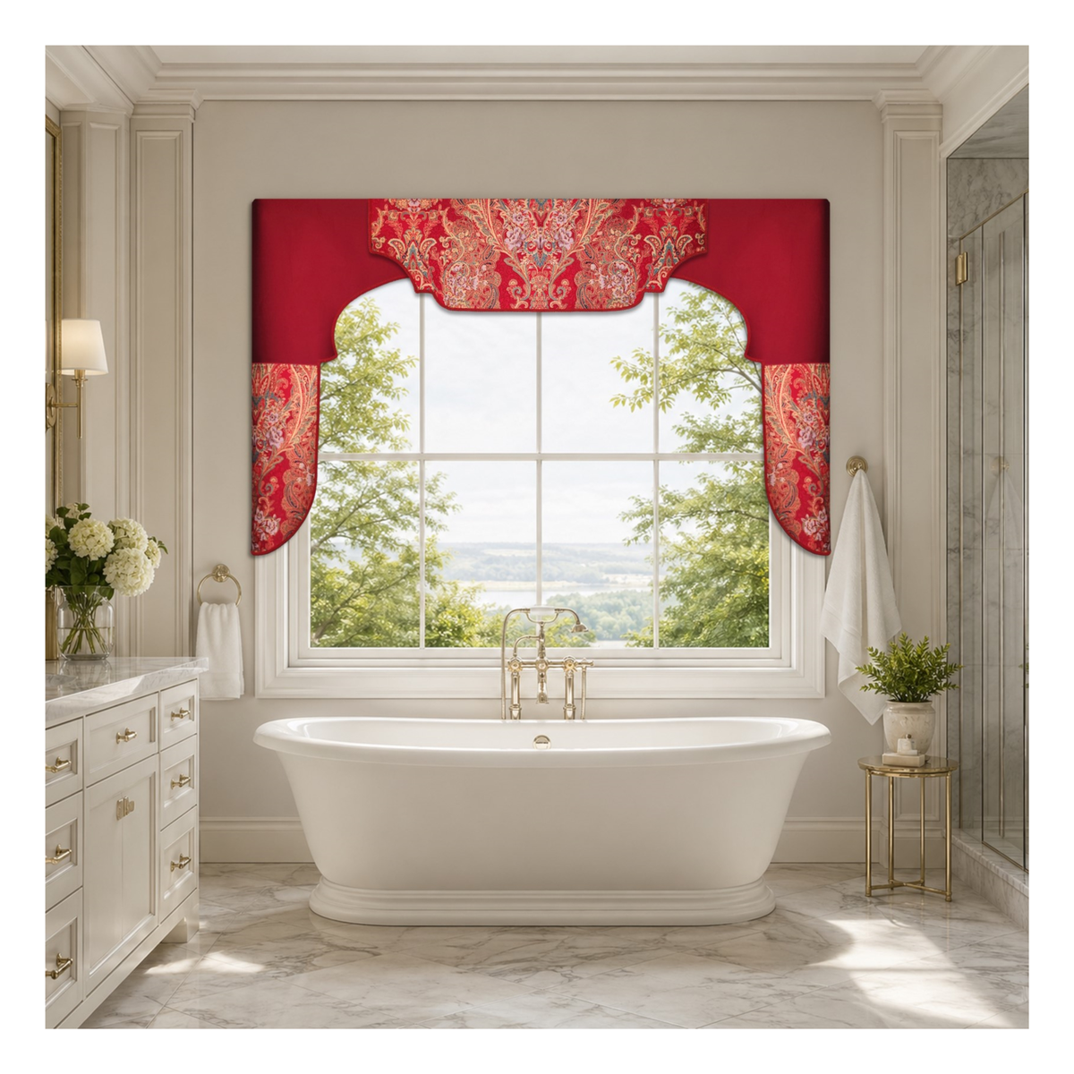 Multi-Style Lambrequin Kit | Arched & Straight DIY No-Sew Cornice-Style Valances | Traceable Designer®