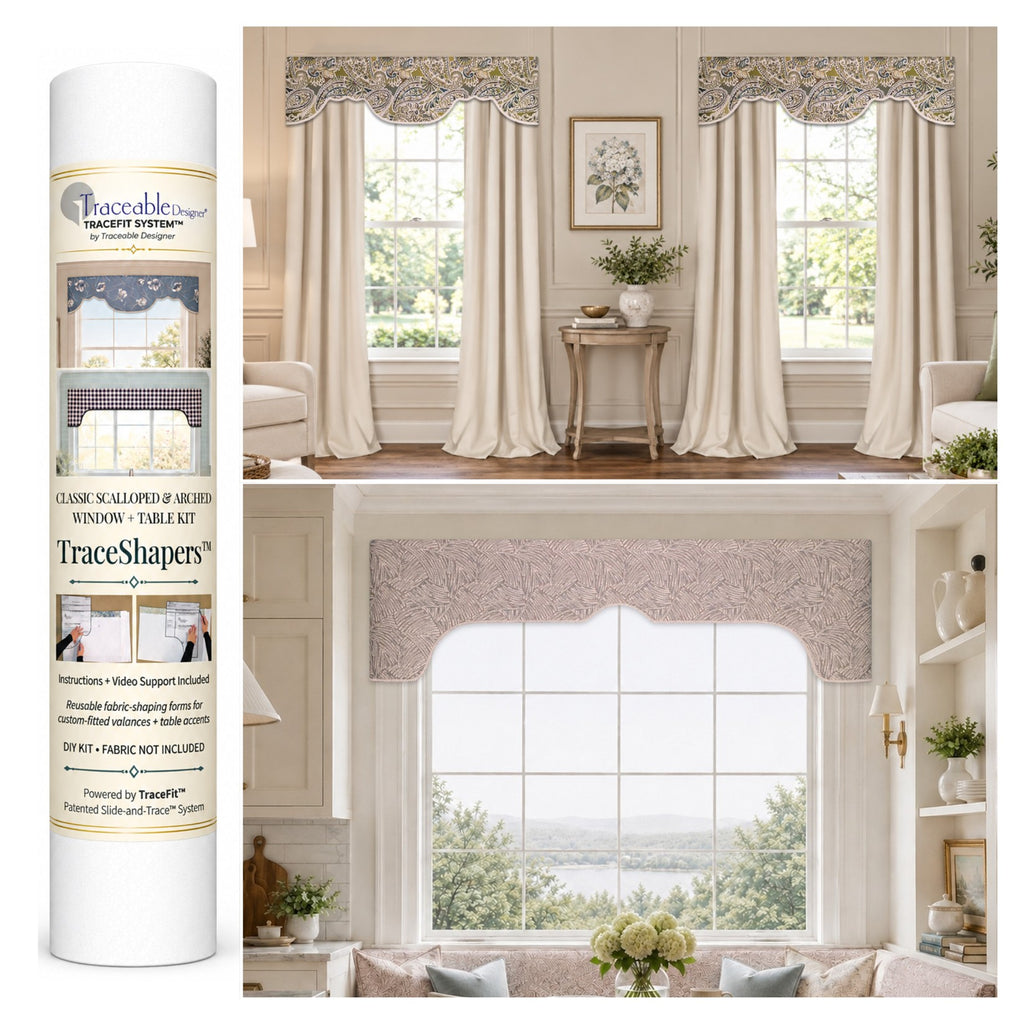 Classic Scalloped & Arched Multi-Style No-Sew Valance Kit