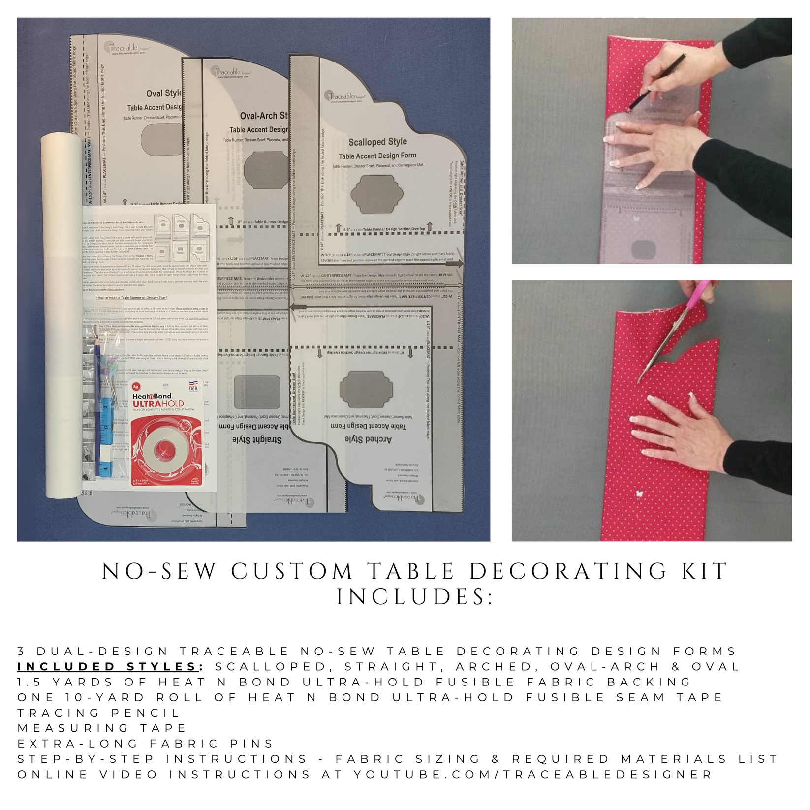 DIY Home Decor, Reusable Traceable Custom Table Decorating Templates ...