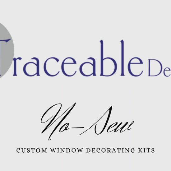 Traceable Designer no-sew scalloped & scarf valance kit for custom window decorating without sewing. Create trendy valances for large or small windows. Use a standard curtain rod.