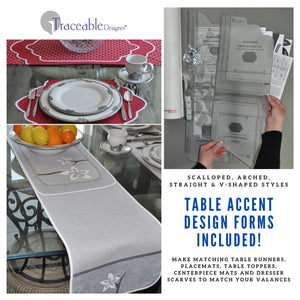 DIY Home Decor, Reusable Traceable Custom Table Decorating Templates - No Sewing